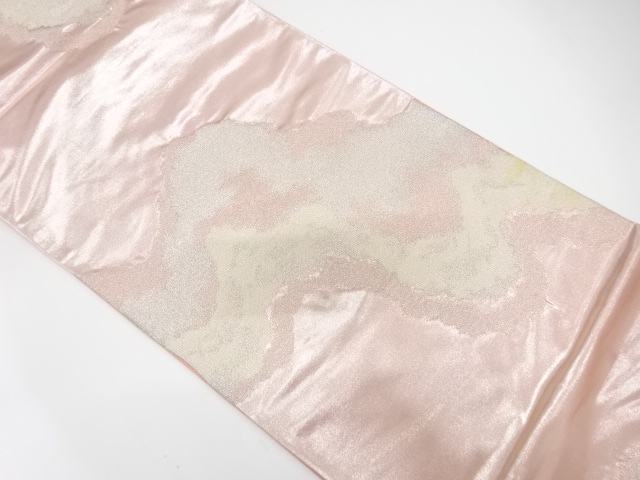 JAPANESE KIMONO / ANTIQUE FUKURO OBI / SILK / WOVEN MIST